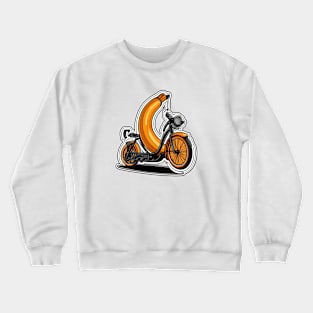 Cartoon Banana Riding Crewneck Sweatshirt